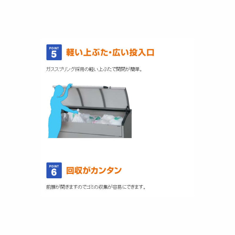 DPRA-1807 ゴミ収集庫 ダストピットRタイプ(DPR型) 容量1000L 間口1800タイプ
