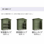LSN-1808U リジュー ガーデニング物置 間口1832×奥行840×高さ2212㎜ 背面棚タイプ